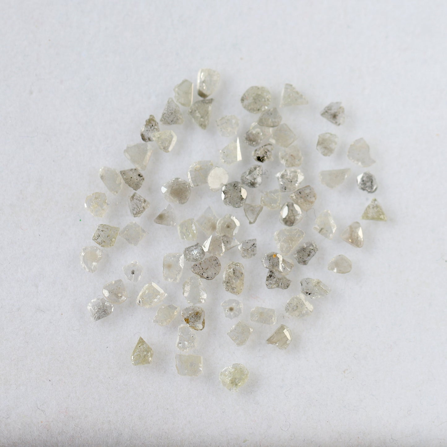 Natural 5.49 Ct Salt & Pepper Polki Diamonds | Gray Black 3–4.8 mm Loose Diamond Lot