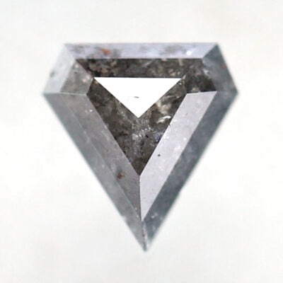 Geometric Cut 0.76 Ct Salt and Pepper Diamond, Natural Gray Black Diamond, Loose Stone for Custom Jewelry Ring