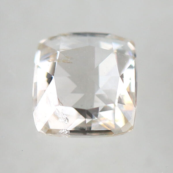 0.76 CT Cushion cut Rose cut Diamond 6 mm Light Brown color Si Clarity Loose Diamond