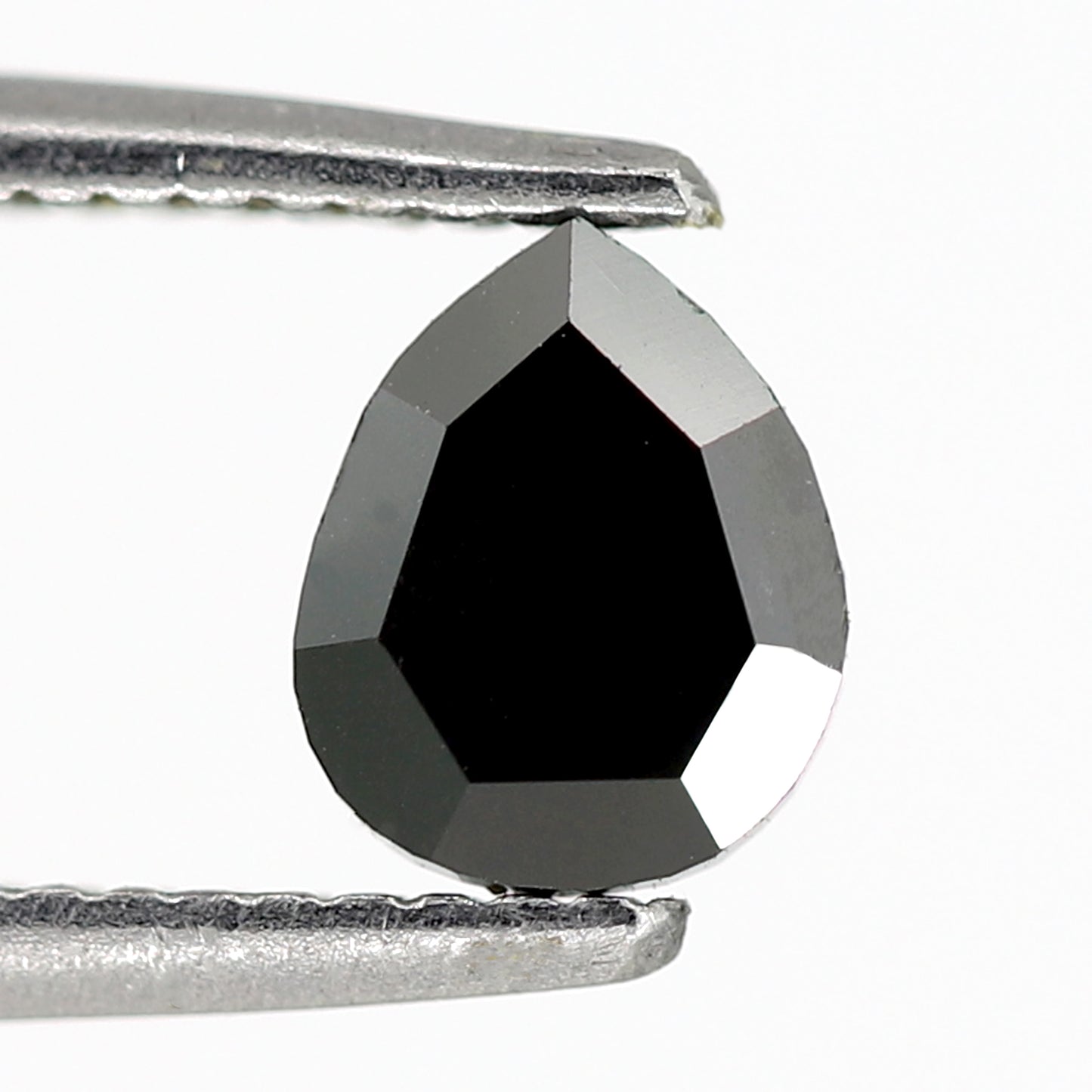Natural Treated Pear Shape Diamond 0.49 CT Heated Black Loose Diamond For Pear Diamond Ring