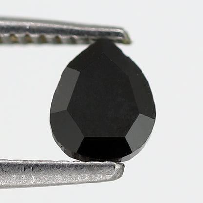 Natural Treated Pear Shape Diamond 0.49 CT Heated Black Loose Diamond For Pear Diamond Ring