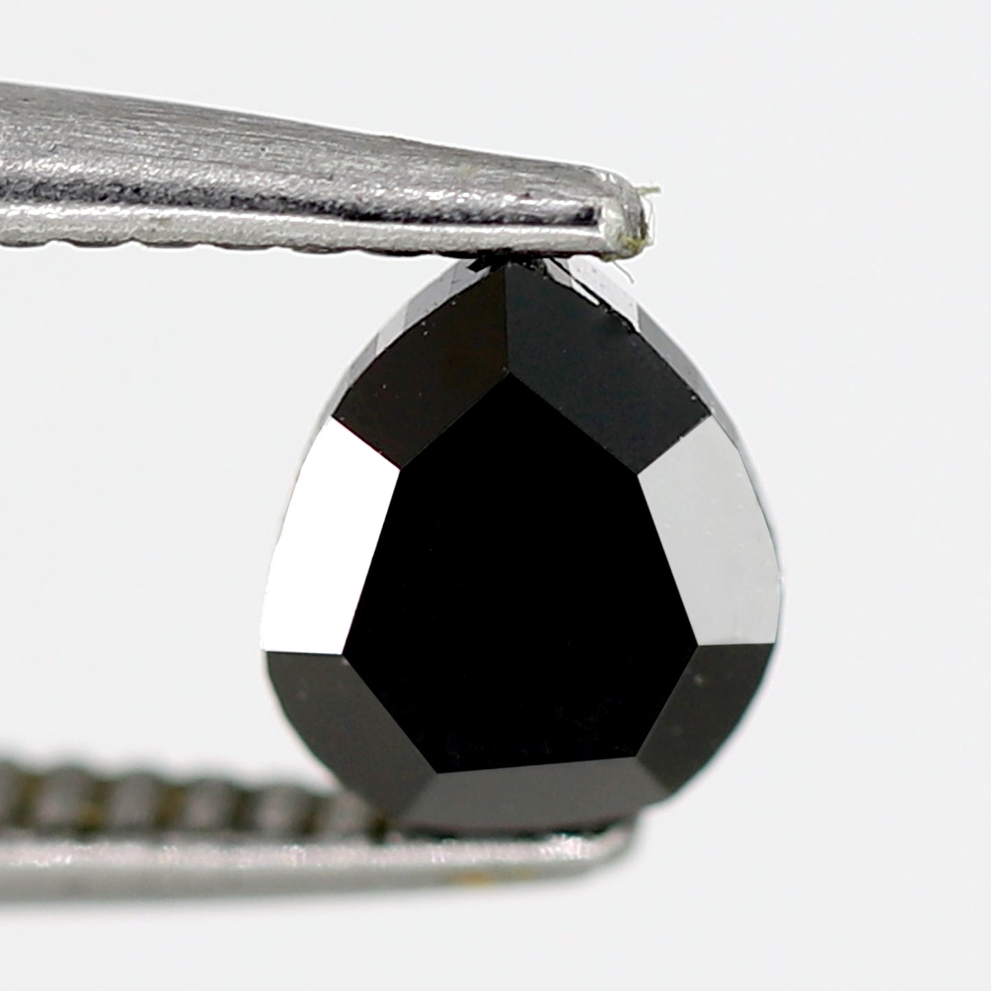Natural Treated Pear Shape Diamond 0.49 CT Heated Black Loose Diamond For Pear Diamond Ring
