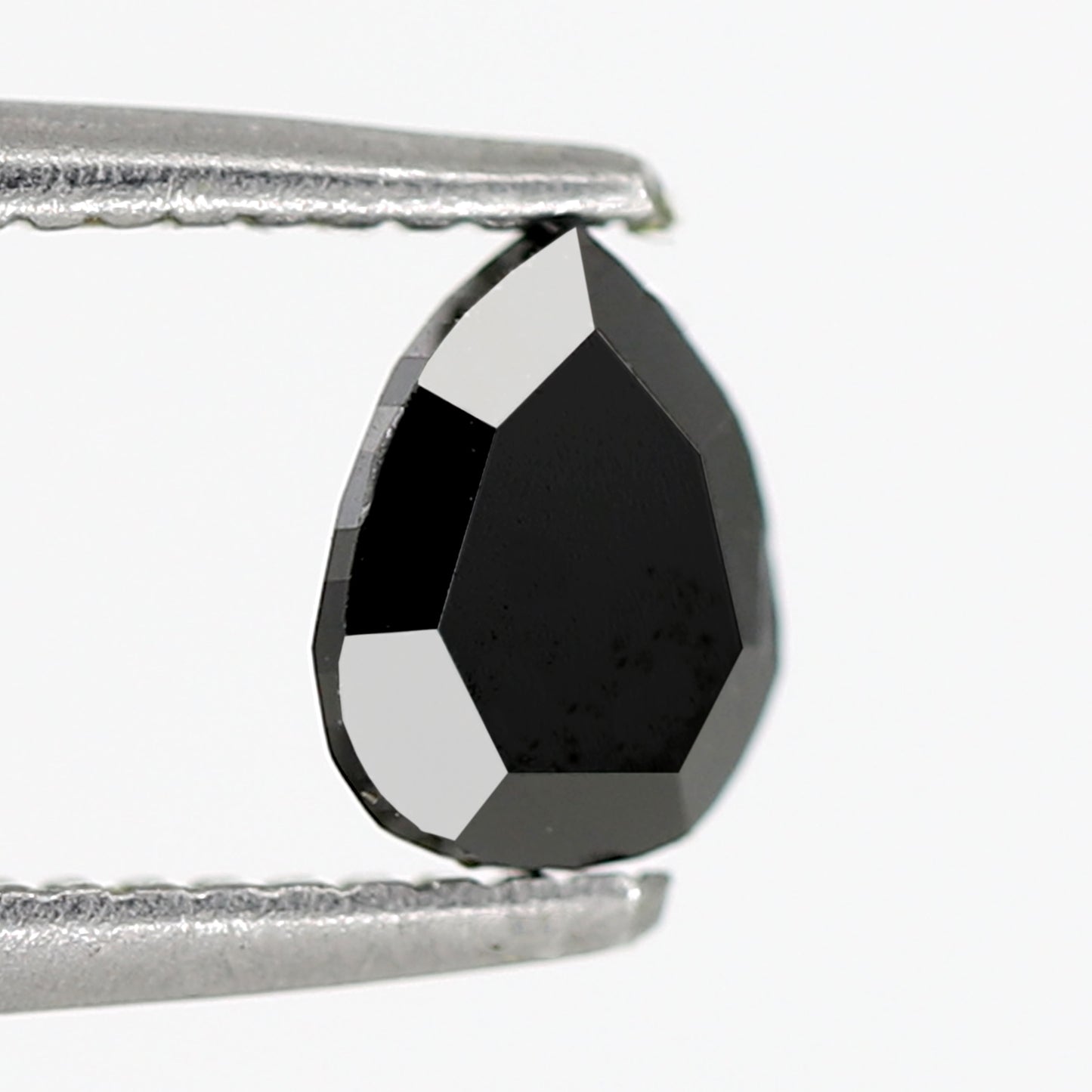 Natural Treated Pear Shape Diamond 0.49 CT Heated Black Loose Diamond For Pear Diamond Ring