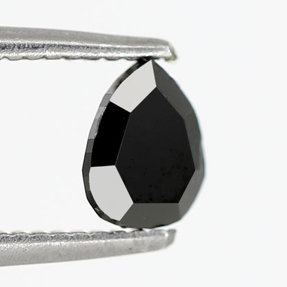 Natural Treated Pear Shape Diamond 0.49 CT Heated Black Loose Diamond For Pear Diamond Ring