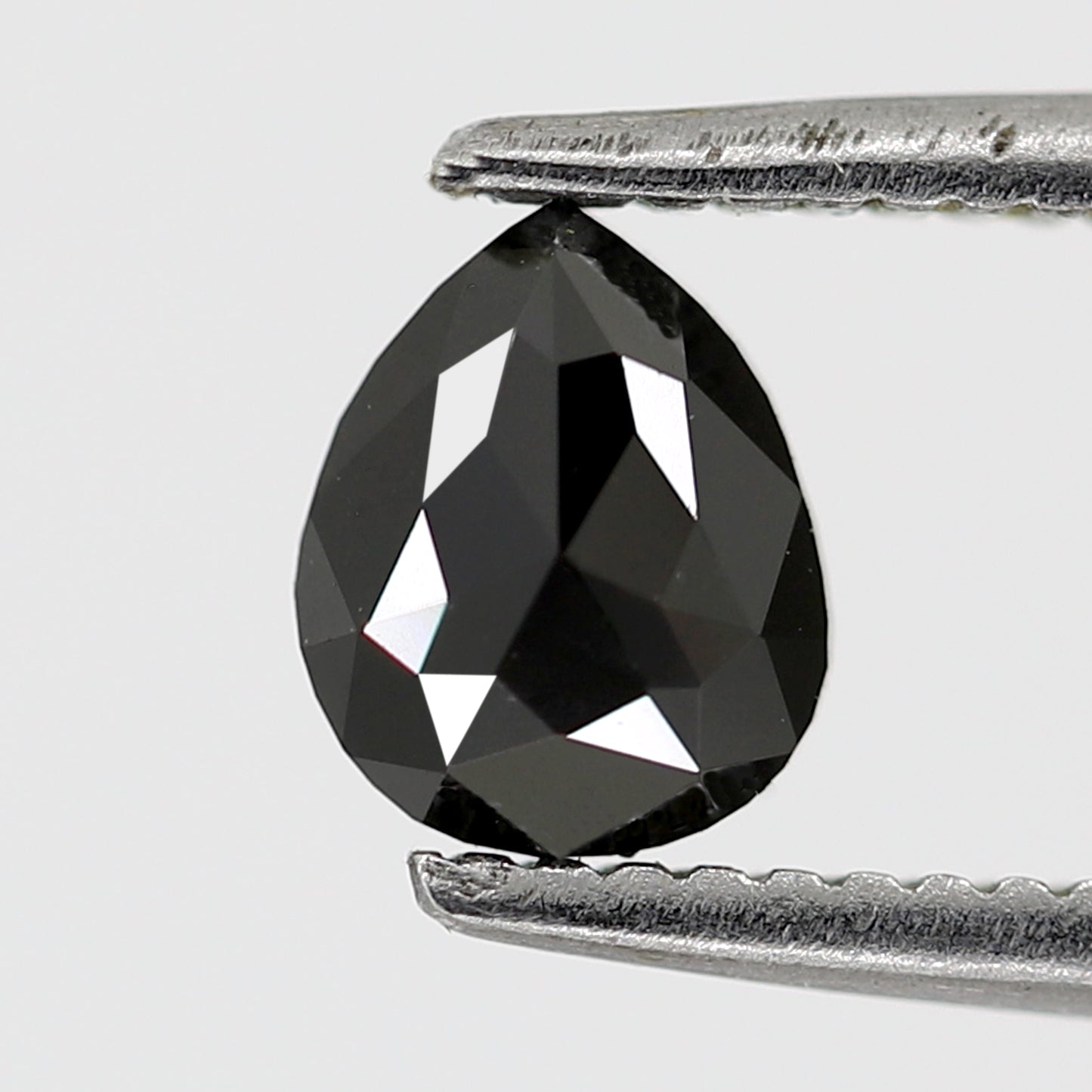 Natural Treated Pear Shape Diamond 0.49 CT Heated Black Loose Diamond For Pear Diamond Ring