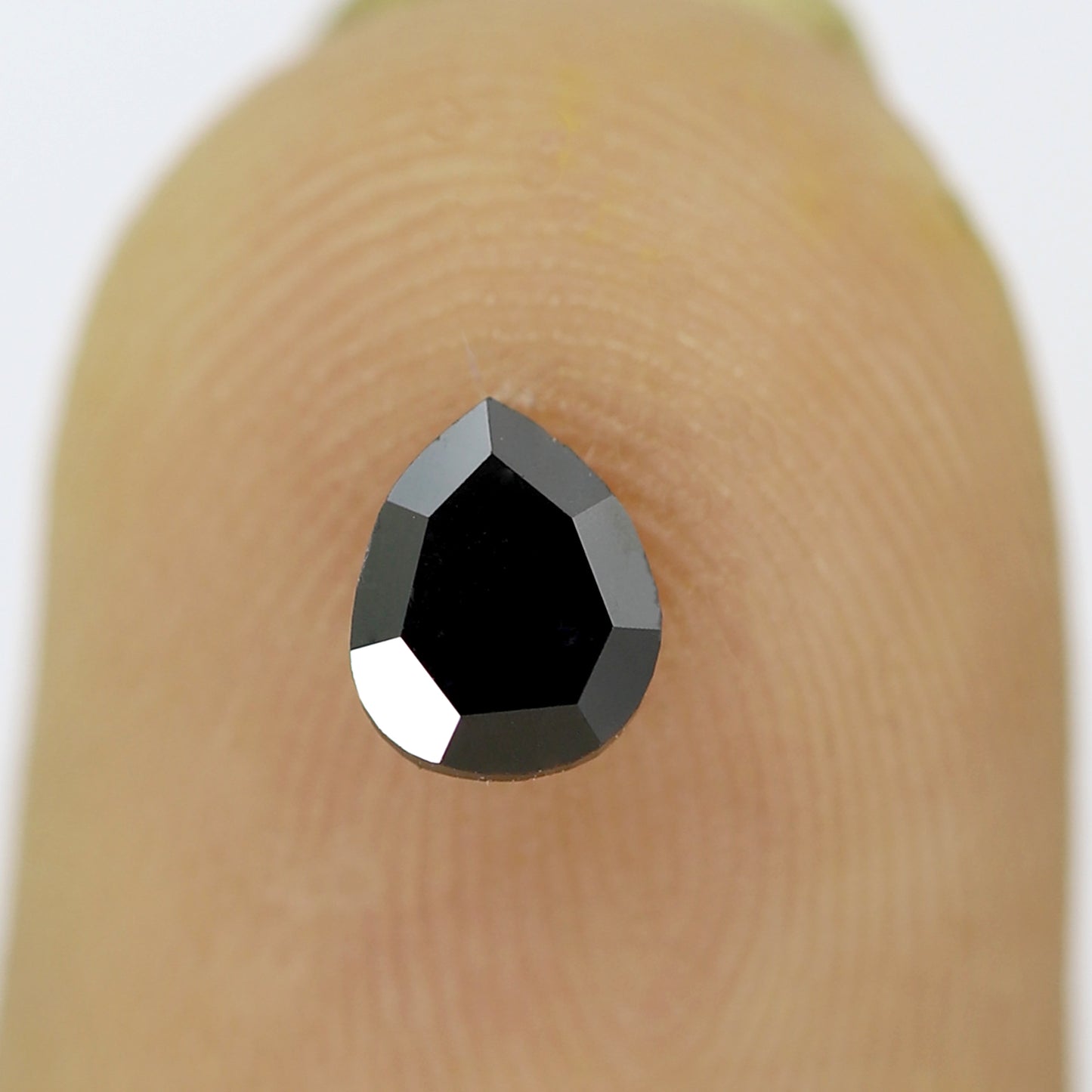 Natural Treated Pear Shape Diamond 0.49 CT Heated Black Loose Diamond For Pear Diamond Ring