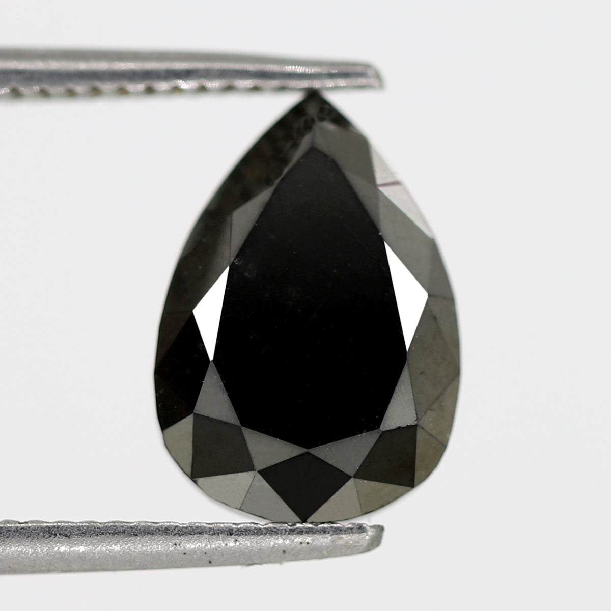 2.66 Ct Pear Shape Black Diamond | 10.5 mm Natural Treated Loose Diamond for Engagement Ring
