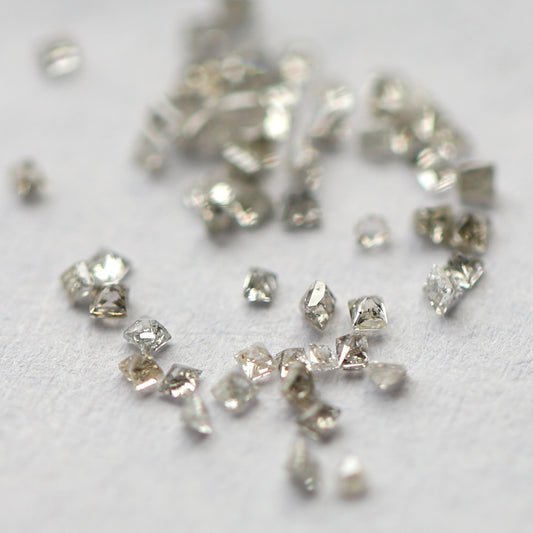 0.61 CT Princess Cut Diamond Lot 65 Pcs, Natural Brownish Gray Earth Mined Loose Diamonds for Jewelry Making and Engagement Ring
