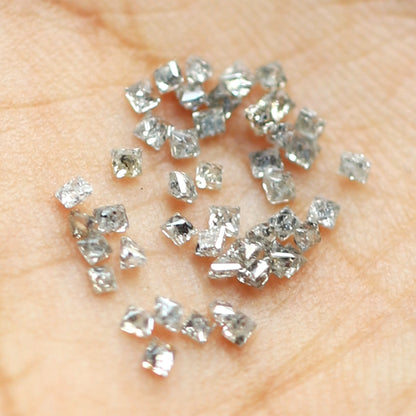 Princess Cut Salt and Pepper Diamond Lot 0.88 CT, Natural Gray Black 1.3–1.5 mm Ethical Loose Diamonds for Engagement Jewelry