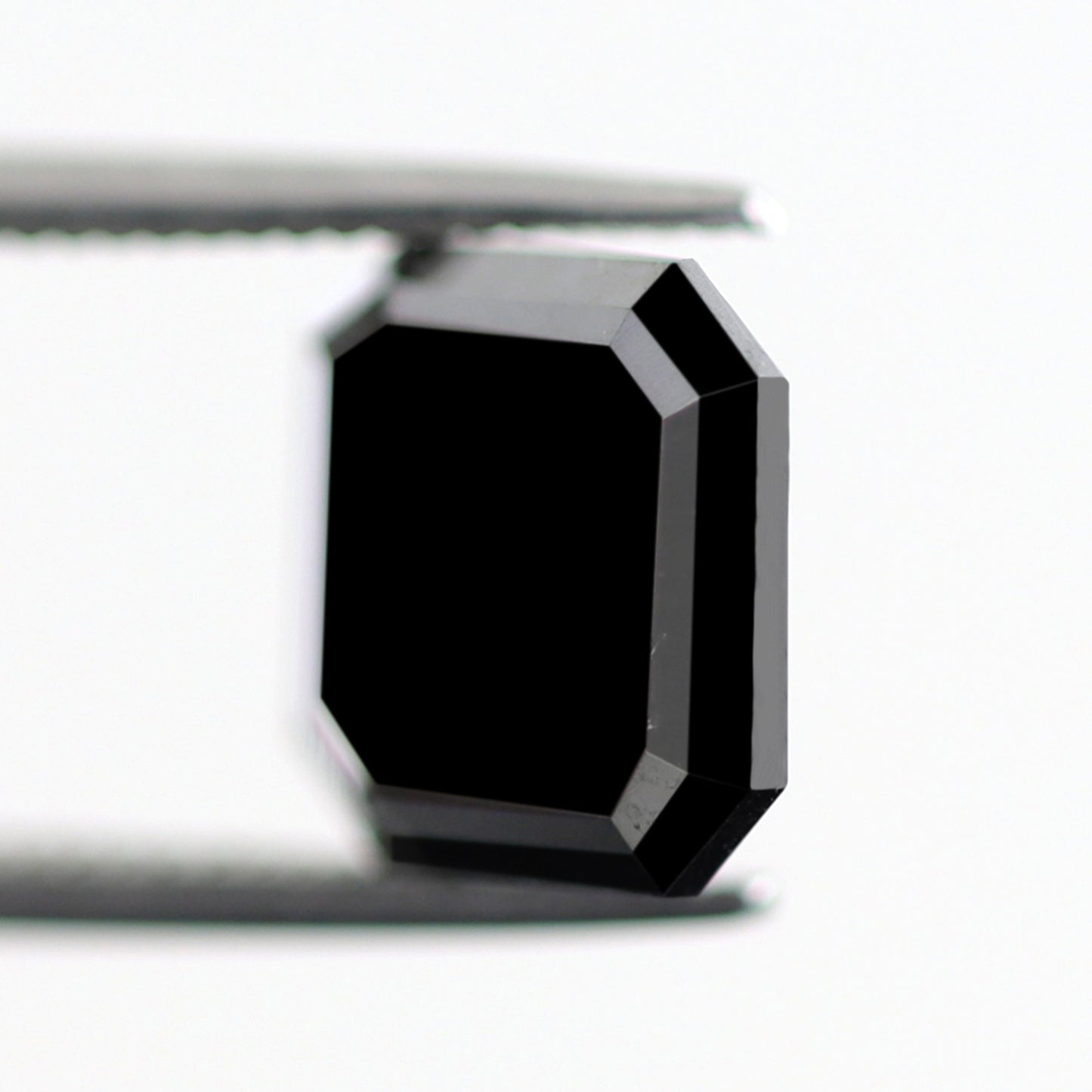 Asscher Cut 3.12 CT Black Diamond, Natural Treated 9.20 mm Loose Diamond for Wedding Ring, Unique Bold Engagement Stone