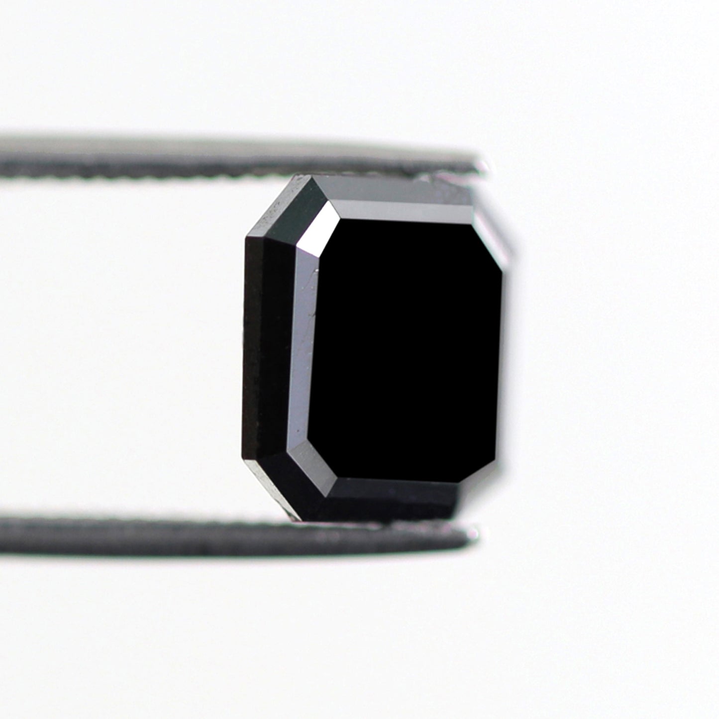 Asscher Cut 3.12 CT Black Diamond, Natural Treated 9.20 mm Loose Diamond for Wedding Ring, Unique Bold Engagement Stone
