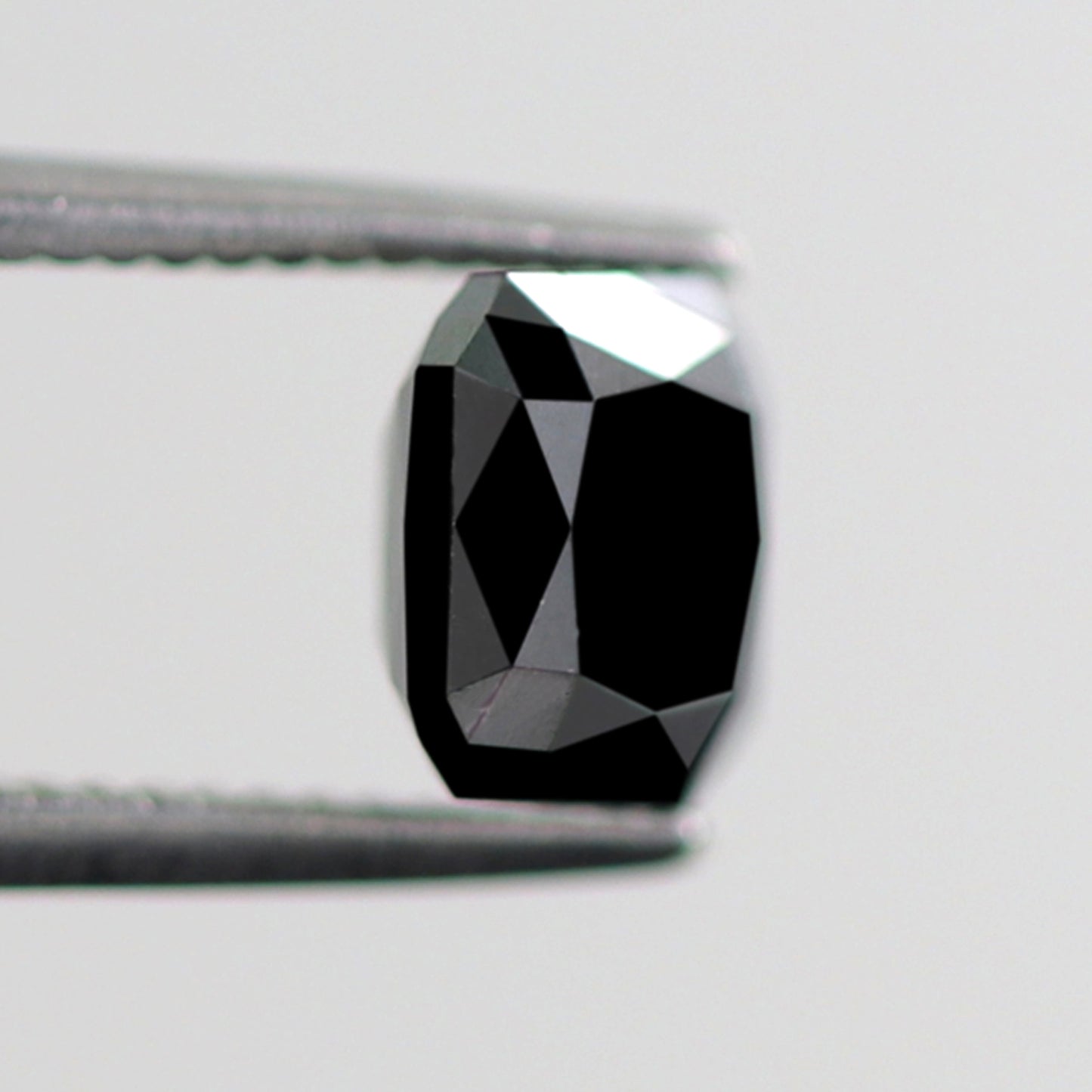 Asscher Cut 1.21 CT Black Diamond, Natural Treated 6.00 x 5.50 mm Loose Diamond for Wedding and Engagement Ring