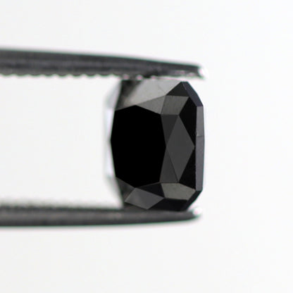 Asscher Cut 1.21 CT Black Diamond, Natural Treated 6.00 x 5.50 mm Loose Diamond for Wedding and Engagement Ring