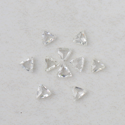 1.00 CT GH color Eye Clean Vs/SI Clarity Loose Natural Diamond 3 MM Triangle Shape Clear Rose Cut Diamond Wedding Ring