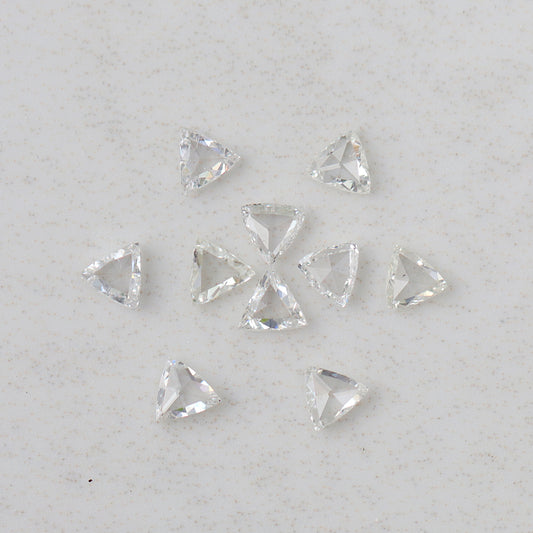 1.00 CT GH color Eye Clean Vs/SI Clarity Loose Natural Diamond 3 MM Triangle Shape Clear Rose Cut Diamond Wedding Ring
