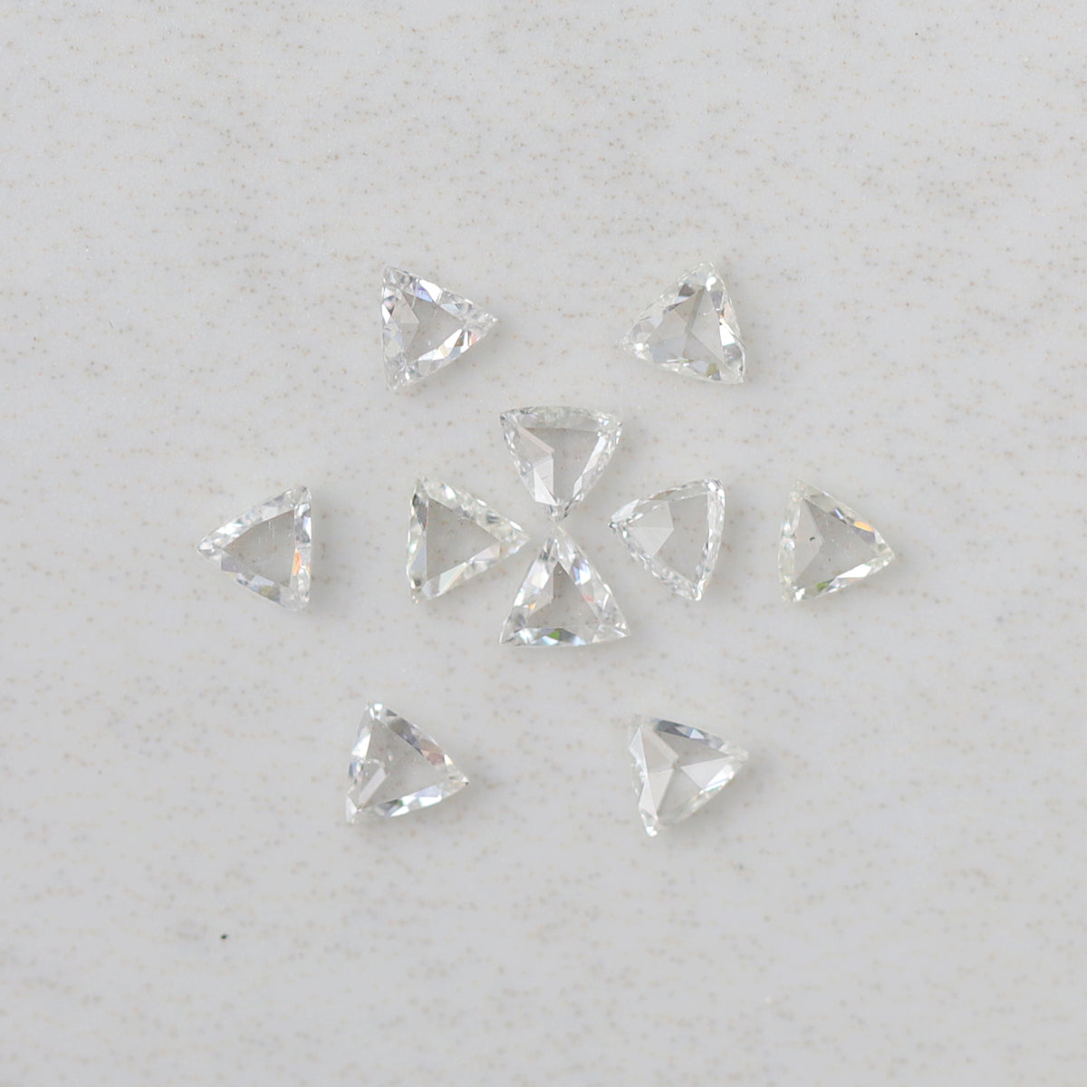 1.00 CT GH color Eye Clean Vs/SI Clarity Loose Natural Diamond 3 MM Triangle Shape Clear Rose Cut Diamond Wedding Ring