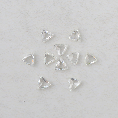1.00 CT GH color Eye Clean Vs/SI Clarity Loose Natural Diamond 3 MM Triangle Shape Clear Rose Cut Diamond Wedding Ring