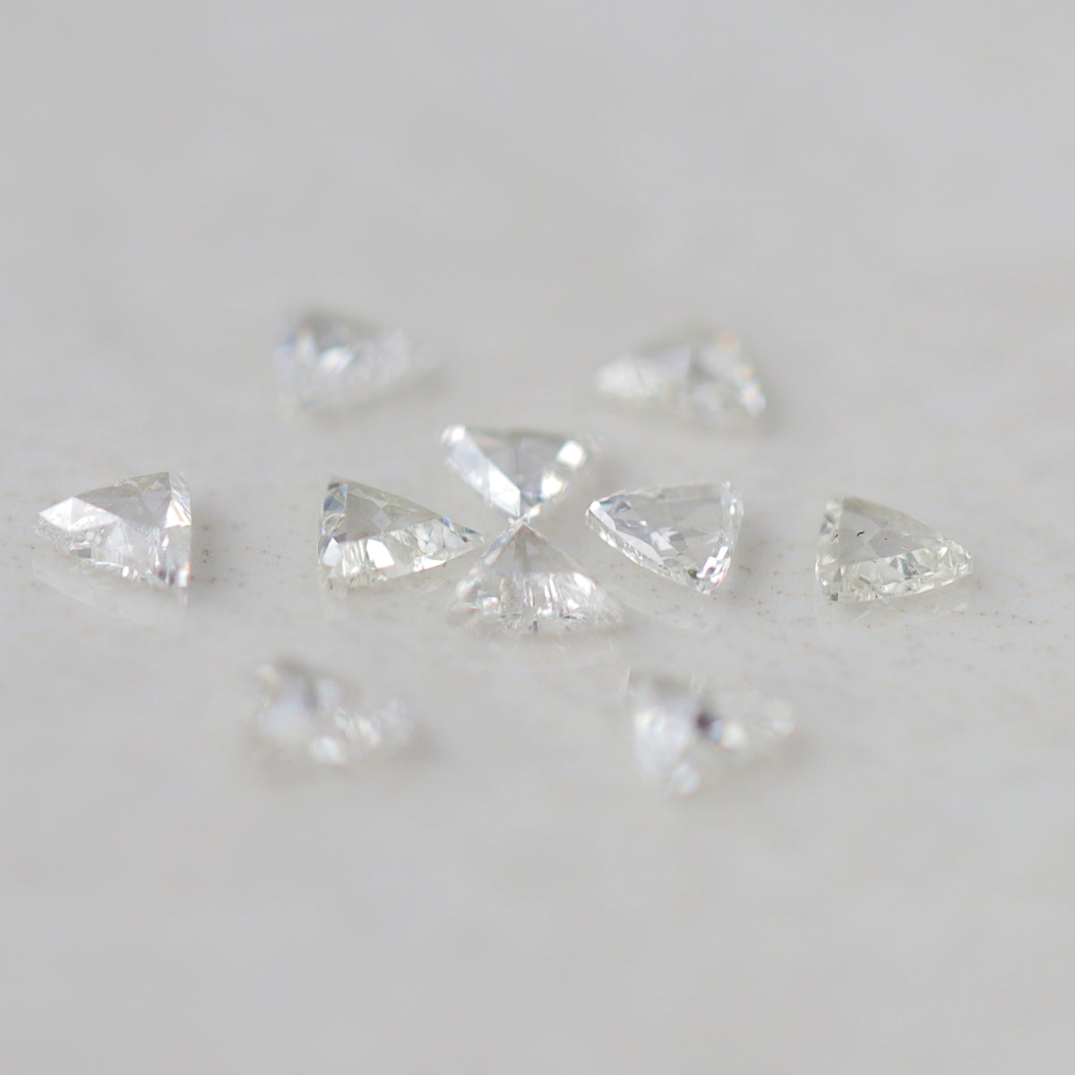 1.00 CT GH color Eye Clean Vs/SI Clarity Loose Natural Diamond 3 MM Triangle Shape Clear Rose Cut Diamond Wedding Ring
