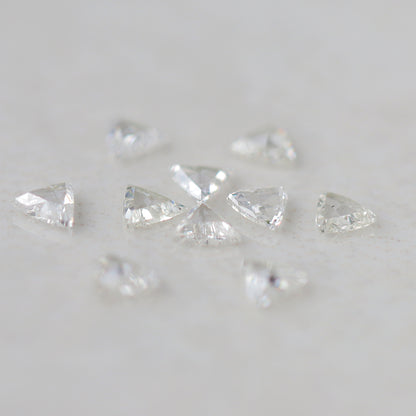 1.00 CT GH color Eye Clean Vs/SI Clarity Loose Natural Diamond 3 MM Triangle Shape Clear Rose Cut Diamond Wedding Ring