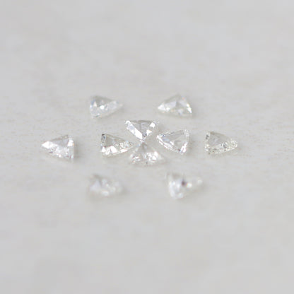 1.00 CT GH color Eye Clean Vs/SI Clarity Loose Natural Diamond 3 MM Triangle Shape Clear Rose Cut Diamond Wedding Ring
