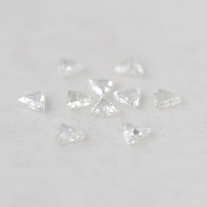 1.00 CT GH color Eye Clean Vs/SI Clarity Loose Natural Diamond 3 MM Triangle Shape Clear Rose Cut Diamond Wedding Ring
