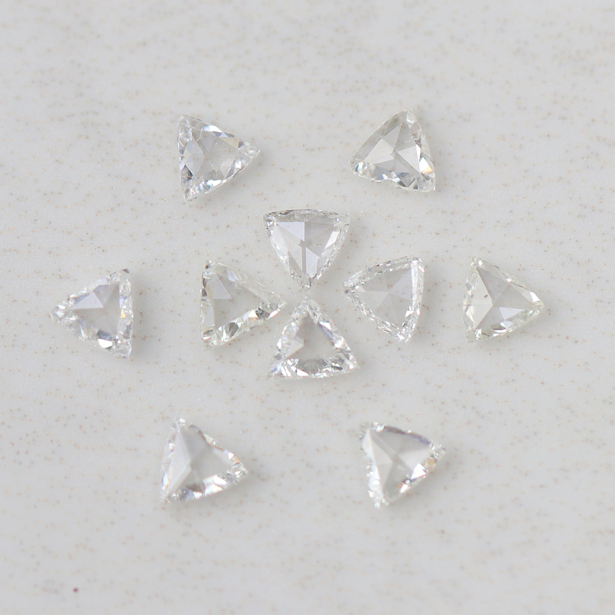 1.00 CT GH color Eye Clean Vs/SI Clarity Loose Natural Diamond 3 MM Triangle Shape Clear Rose Cut Diamond Wedding Ring