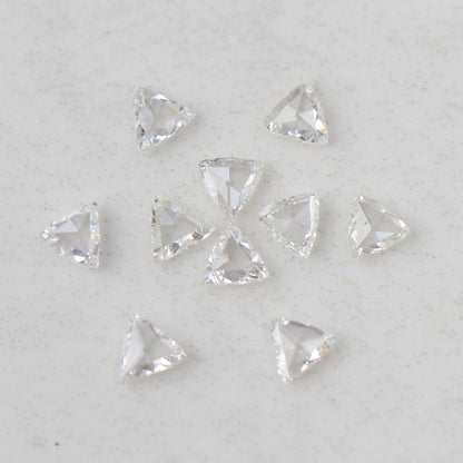 1.00 CT GH color Eye Clean Vs/SI Clarity Loose Natural Diamond 3 MM Triangle Shape Clear Rose Cut Diamond Wedding Ring