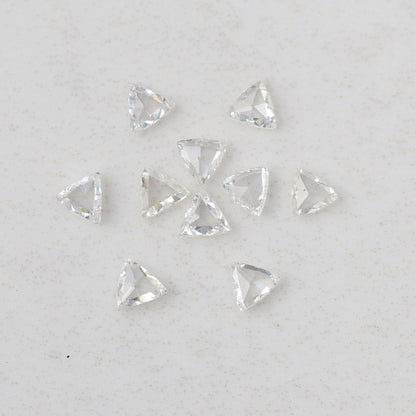 1.00 CT GH color Eye Clean Vs/SI Clarity Loose Natural Diamond 3 MM Triangle Shape Clear Rose Cut Diamond Wedding Ring