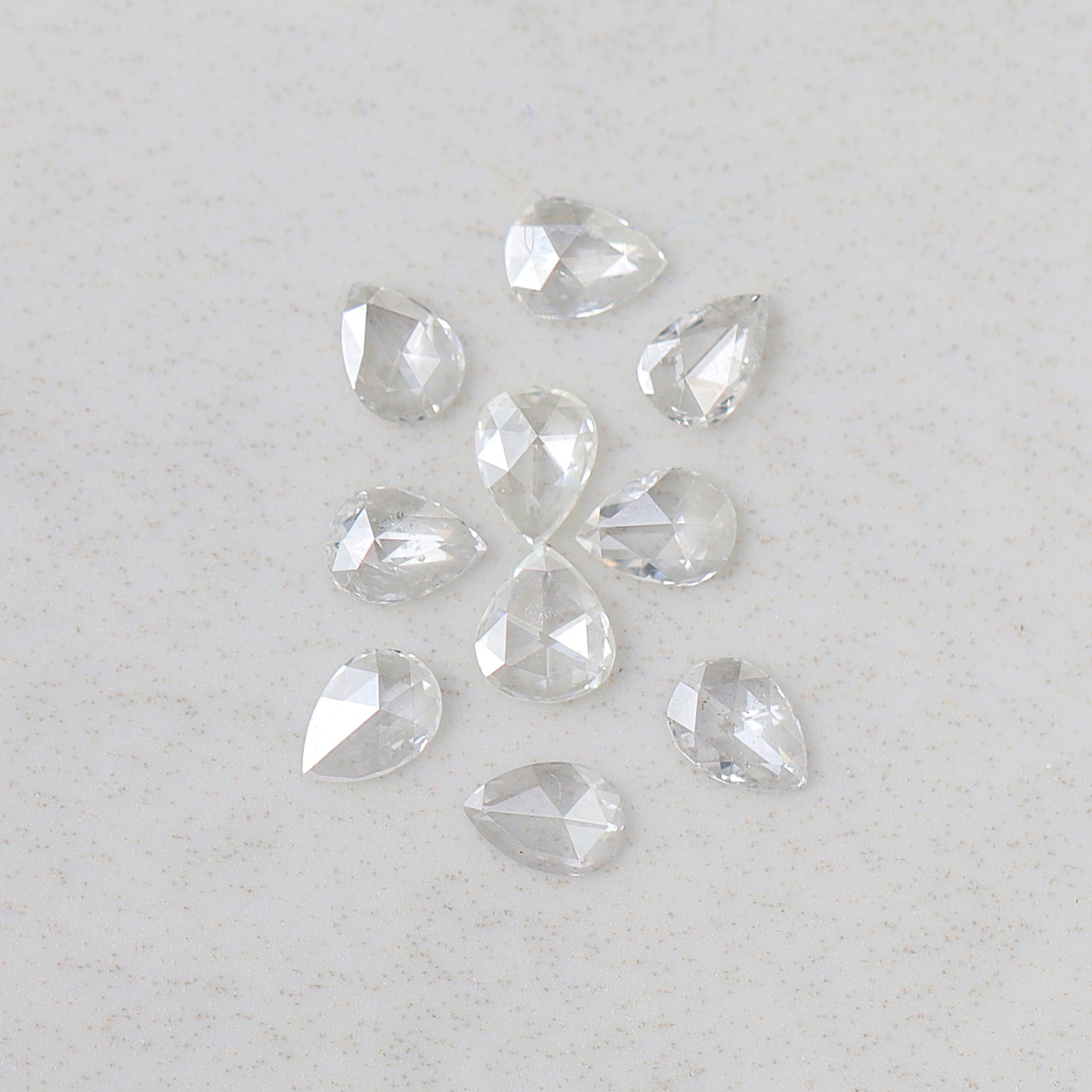 1 CT Pear Shape Rose cut Diamonds, GH color VS/Si Clarity Loose Diamonds