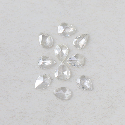 1 CT Pear Shape Rose cut Diamonds, GH color VS/Si Clarity Loose Diamonds