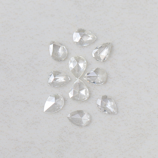 1 CT Pear Shape Rose cut Diamonds, GH color VS/Si Clarity Loose Diamonds