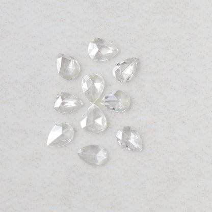 1 CT Pear Shape Rose cut Diamonds, GH color VS/Si Clarity Loose Diamonds