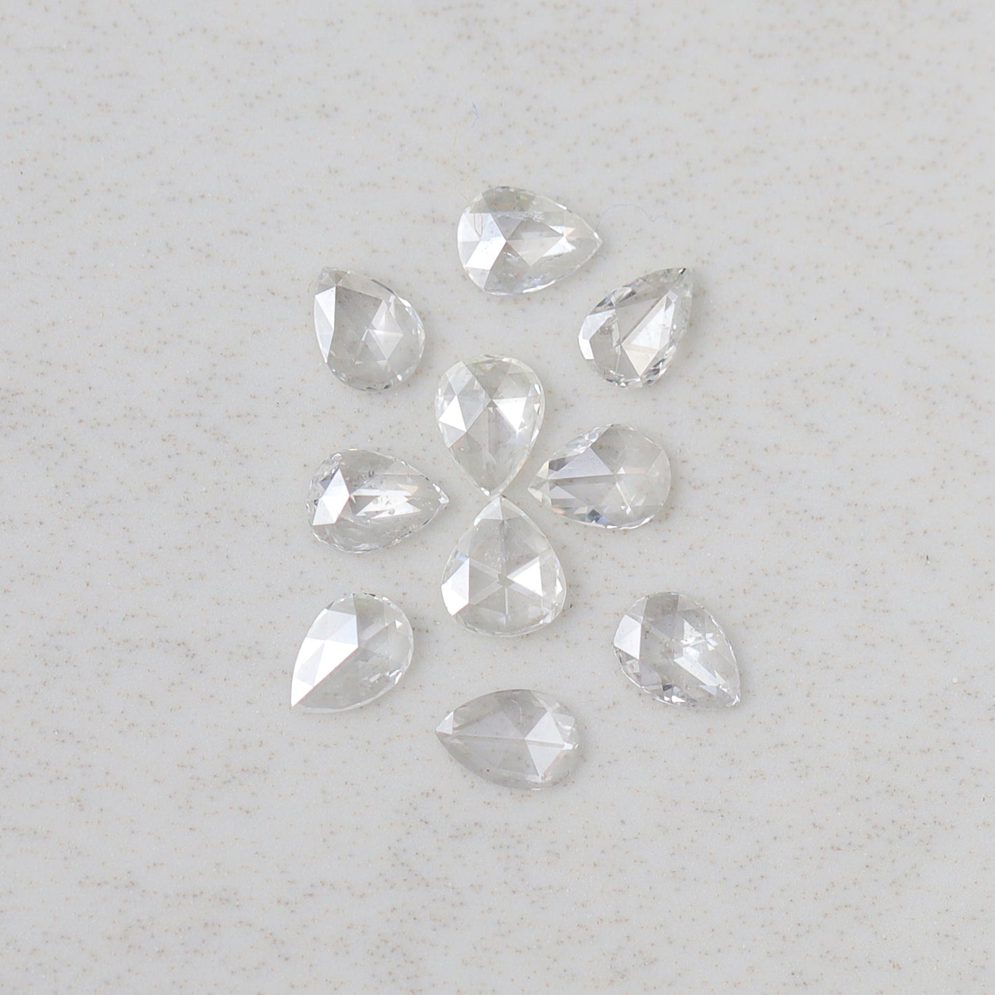 1 CT Pear Shape Rose cut Diamonds, GH color VS/Si Clarity Loose Diamonds