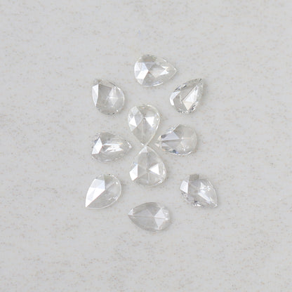 1 CT Pear Shape Rose cut Diamonds, GH color VS/Si Clarity Loose Diamonds