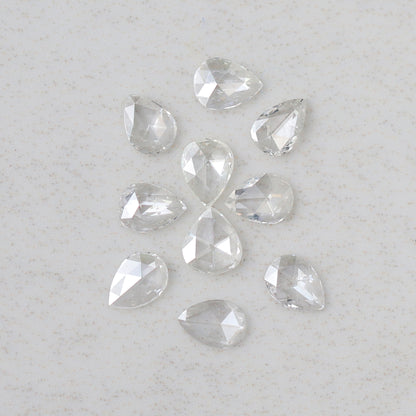 1 CT Pear Shape Rose cut Diamonds, GH color VS/Si Clarity Loose Diamonds