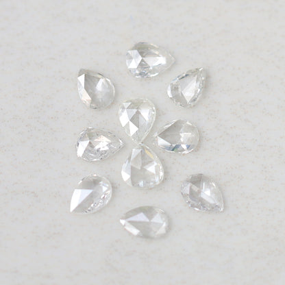 1 CT Pear Shape Rose cut Diamonds, GH color VS/Si Clarity Loose Diamonds