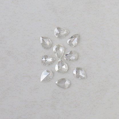 1 CT Pear Shape Rose cut Diamonds, GH color VS/Si Clarity Loose Diamonds