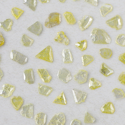47 Pcs Natural Yellow Slice Diamonds | 5.01 Ct 4–7 mm Conflict Free Diamond Lot