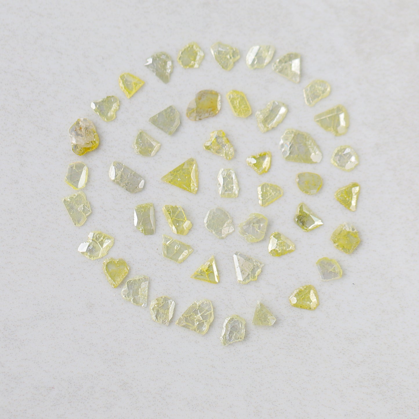 47 Pcs Natural Yellow Slice Diamonds | 5.01 Ct 4–7 mm Conflict Free Diamond Lot