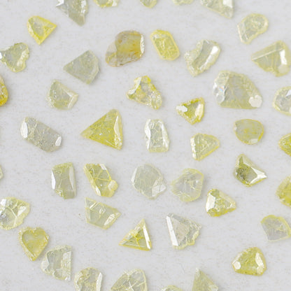 47 Pcs Natural Yellow Slice Diamonds | 5.01 Ct 4–7 mm Conflict Free Diamond Lot
