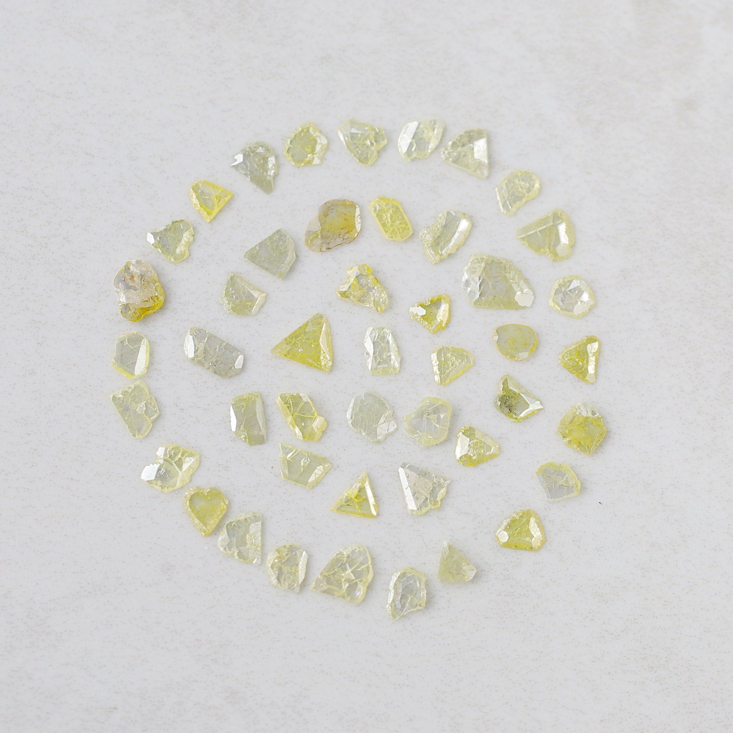 47 Pcs Natural Yellow Slice Diamonds | 5.01 Ct 4–7 mm Conflict Free Diamond Lot