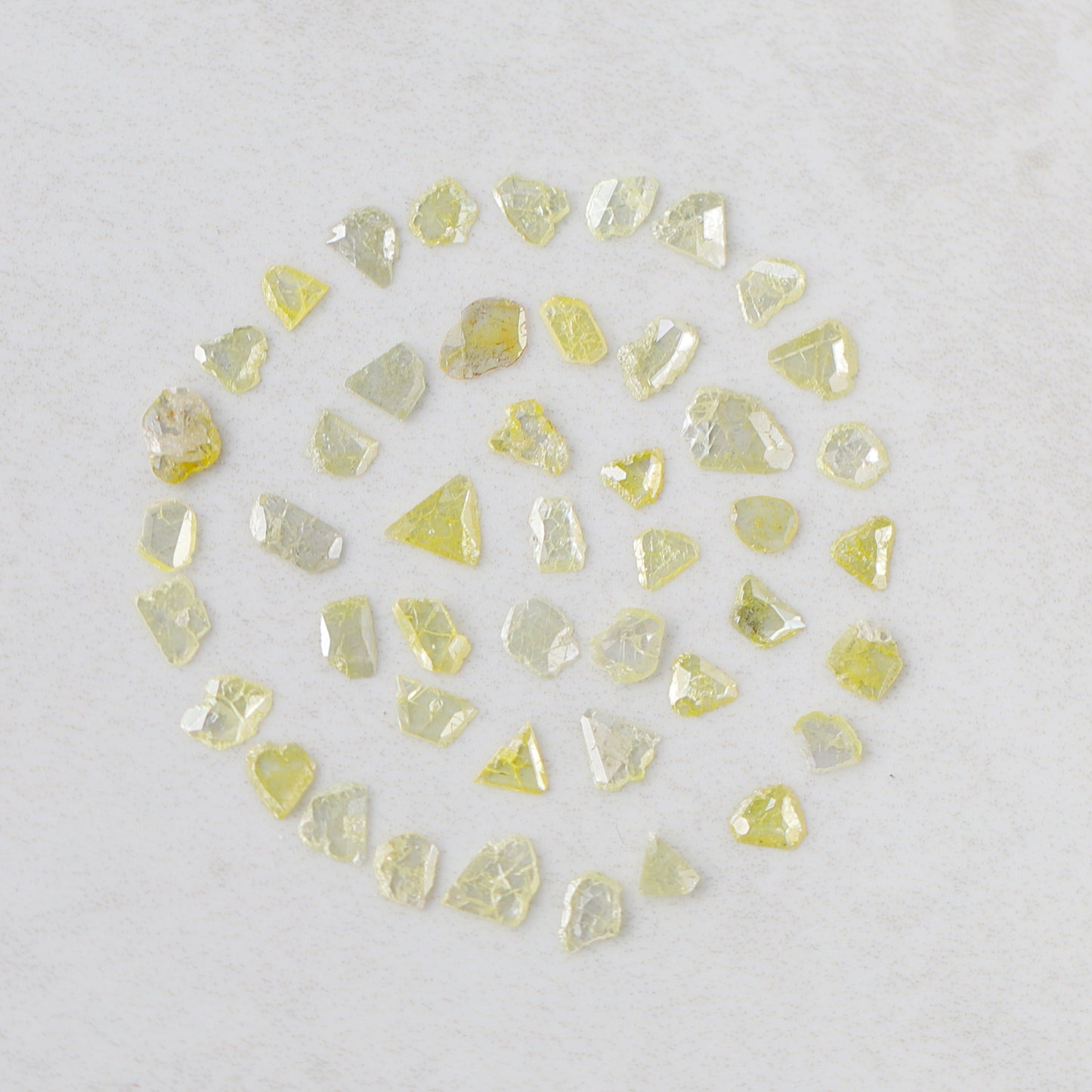 47 Pcs Natural Yellow Slice Diamonds | 5.01 Ct 4–7 mm Conflict Free Diamond Lot