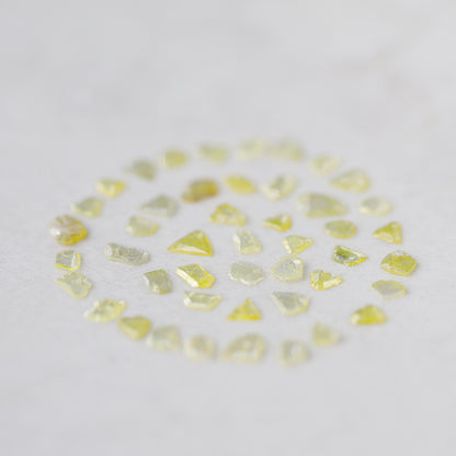 47 Pcs Natural Yellow Slice Diamonds | 5.01 Ct 4–7 mm Conflict Free Diamond Lot