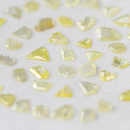 47 Pcs Natural Yellow Slice Diamonds | 5.01 Ct 4–7 mm Conflict Free Diamond Lot