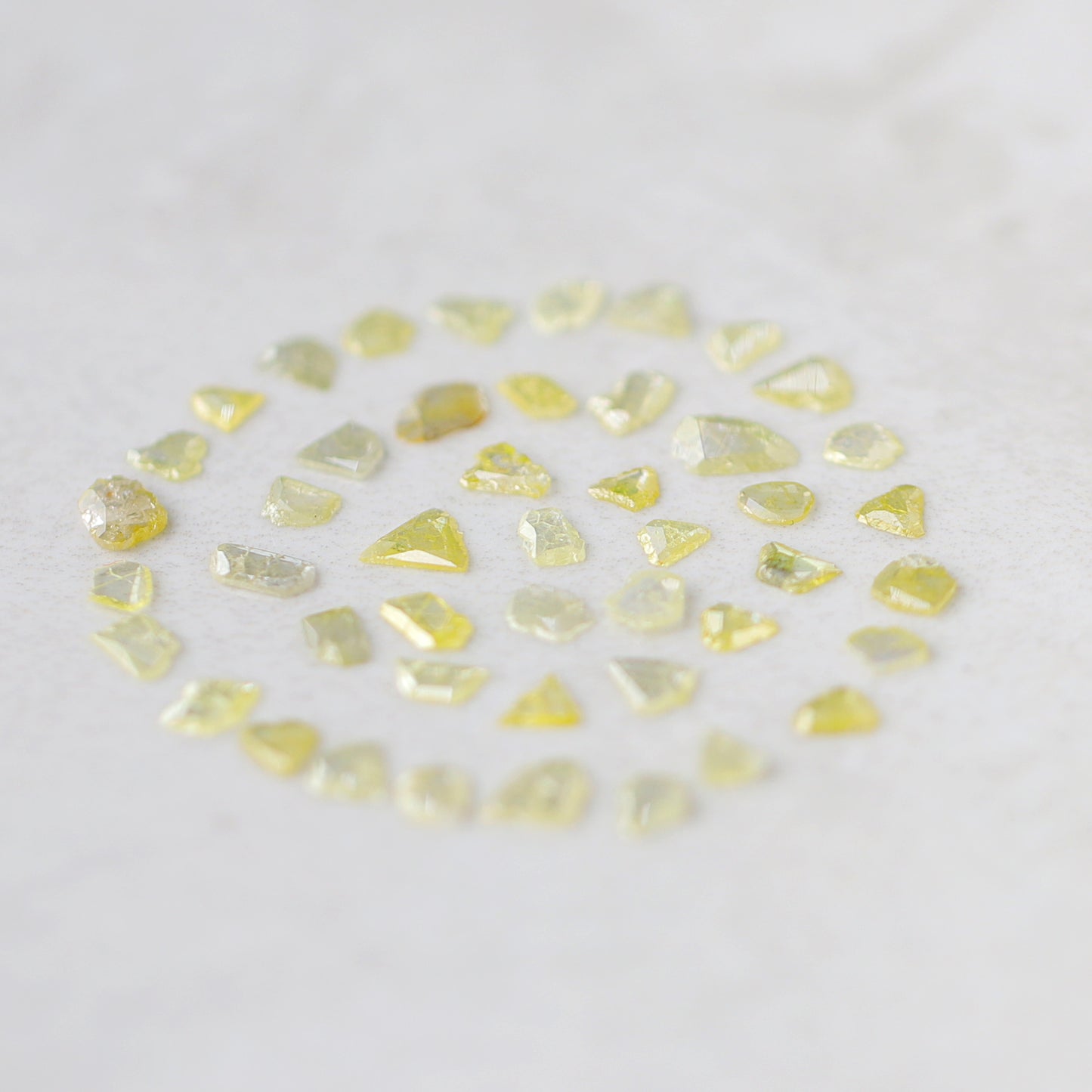 47 Pcs Natural Yellow Slice Diamonds | 5.01 Ct 4–7 mm Conflict Free Diamond Lot