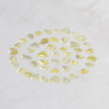 47 Pcs Natural Yellow Slice Diamonds | 5.01 Ct 4–7 mm Conflict Free Diamond Lot