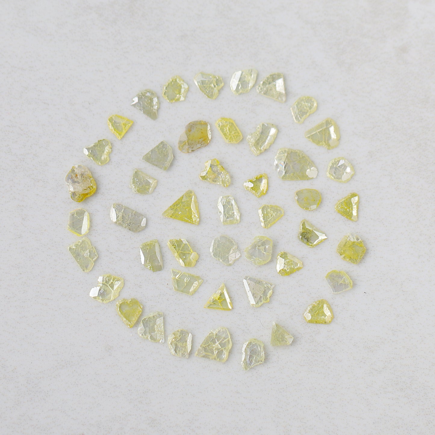47 Pcs Natural Yellow Slice Diamonds | 5.01 Ct 4–7 mm Conflict Free Diamond Lot
