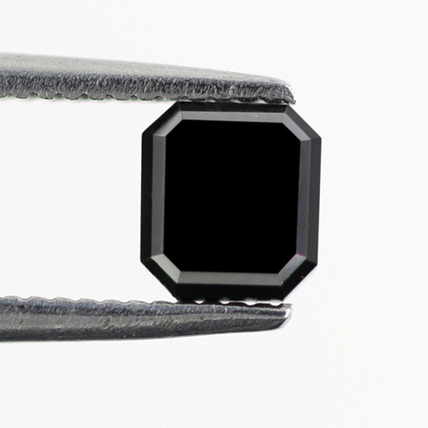 Natural Treated 0.85 CT Emerald Shape Black Diamond, 5.00 mm Loose Diamond for Engagement Ring, Unique Jewelry