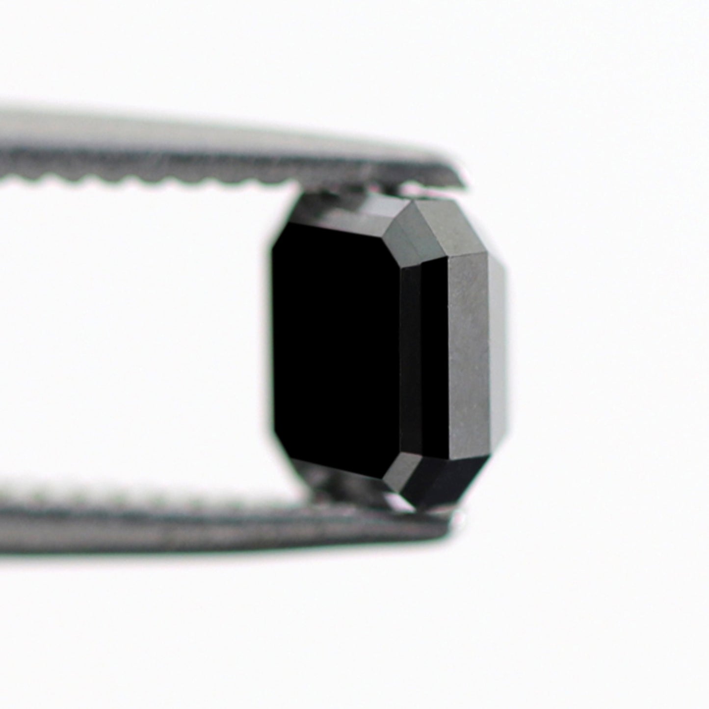 Natural Treated 0.85 CT Emerald Shape Black Diamond, 5.00 mm Loose Diamond for Engagement Ring, Unique Jewelry