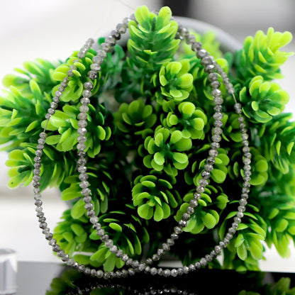 3 MM to 4.8 MM Natural Diamond Beads 45 CT 17.6 Inch Natural Grey Black Color Diamond Salt and Pepper Diamond Beads Custom Made Necklace